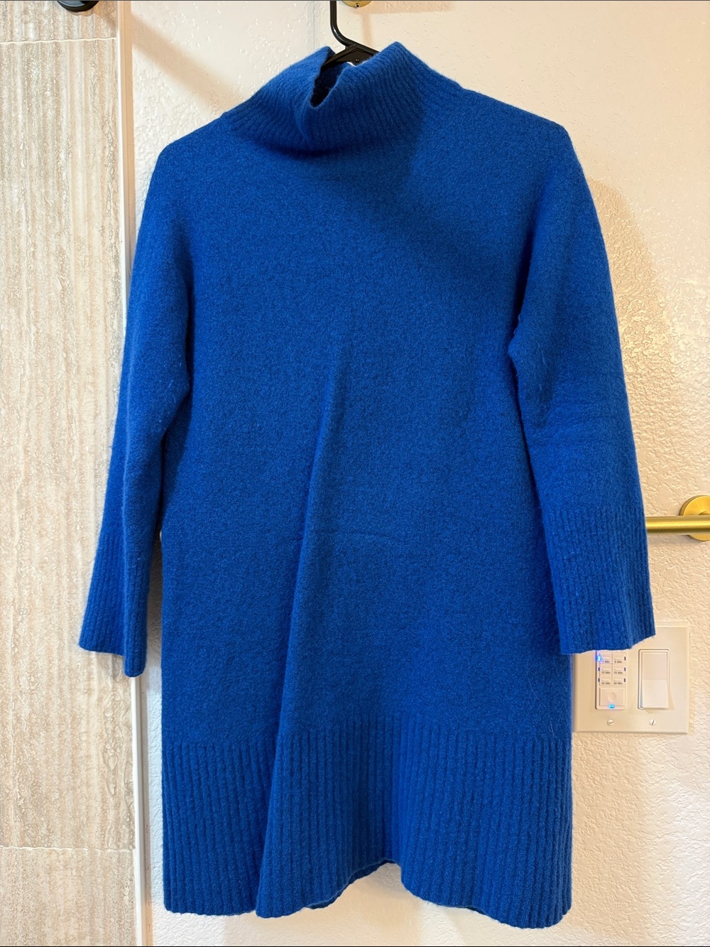 Everlane Cobalt Blue Funnel Neck Tunic Sweater